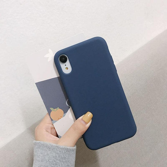 Luxury Silicone Phone Case for iPhone 11 13 12 Pro Max mini Soft Candy Color Cover For iPhone iPhone XR XS X 6 6S 7 8 Plus Cases Solid Color Phone Cover for iPhone