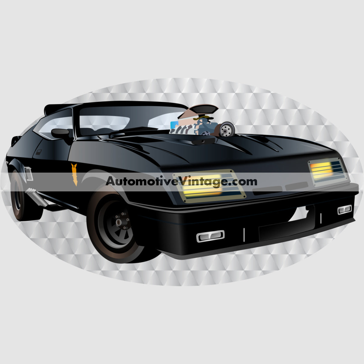 Mad Max Interceptor Famous Car Chest Logo T-shirt