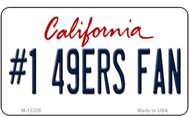 Number One 49ers Fan Metal  Refrigerator Magnet