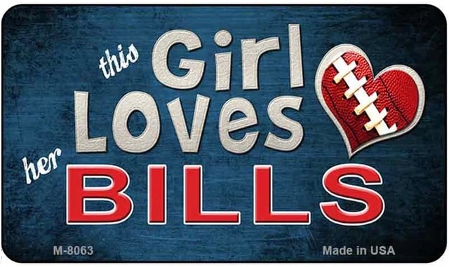 This Girl Loves Her Bills Metal  Refrigerator Magnet