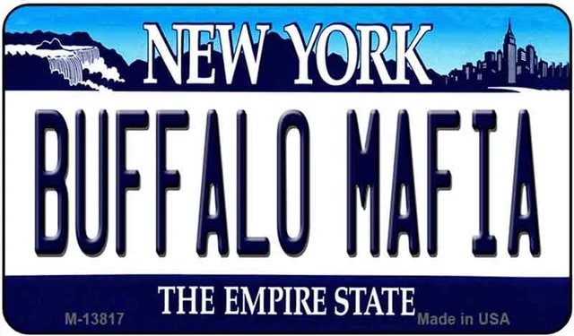 Buffalo Mafia Metal  Refrigerator Magnet