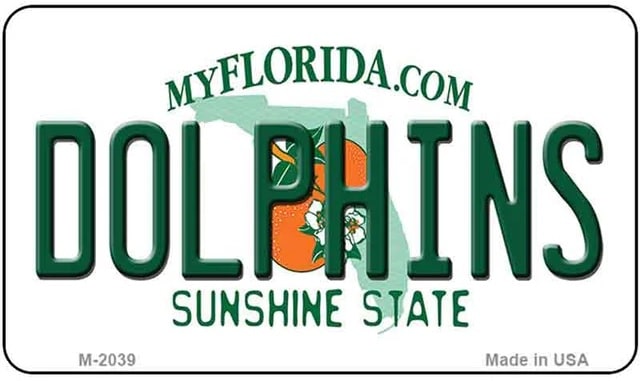 Dolphins Metal  Refrigerator Magnet 