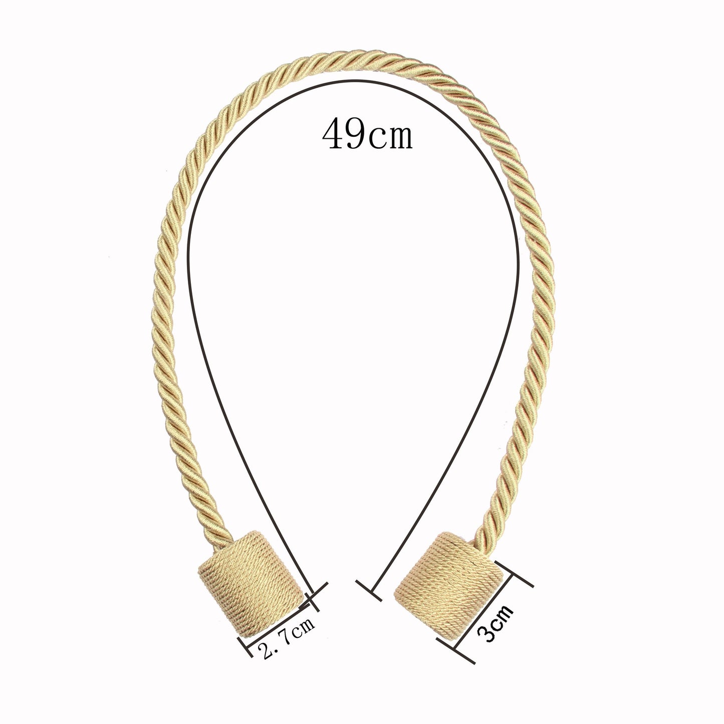 Magnets Curtains Clamps Curtain Holder Tieback Magnetic Clips Hanging Balls Tie Back Home Decoration Accessories Tie Backs Decorative Handmade Rope Holdback Strong Magnetic Holder For Small Thin Sheer Window Treatment 50CM
