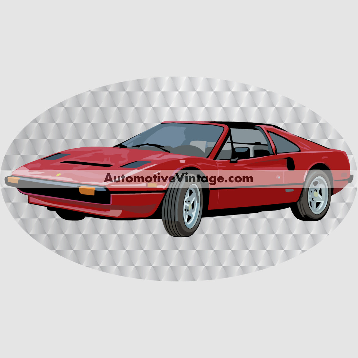 Magnum PI Ferrari Famous Car Chest Logo T-shirt