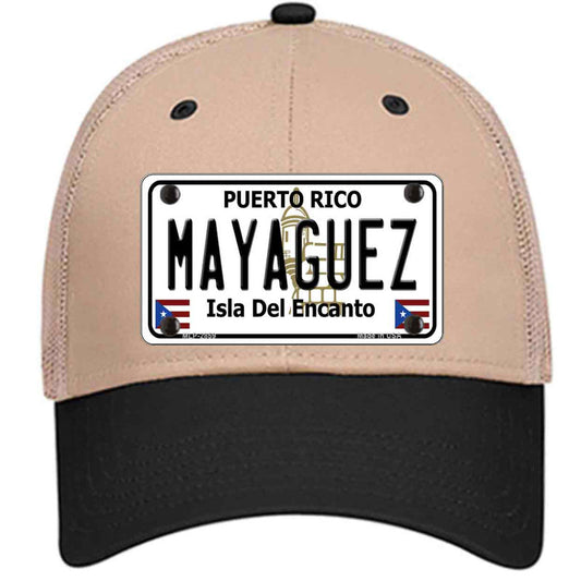 Beige Mayaguez Puerto Rico License Plate Baseball Cap