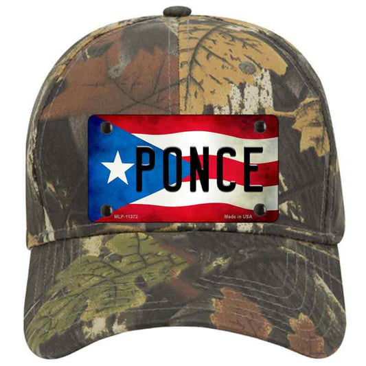 Camouflage Ponce Puerto Rico Flag License Plate Baseball Cap