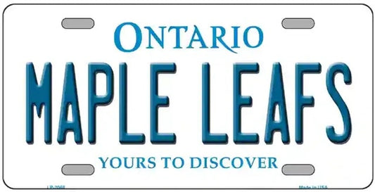 Maple Leafs Ontario Facade License Plate