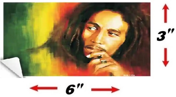 Size Of Bob Marley Bumper Sticker