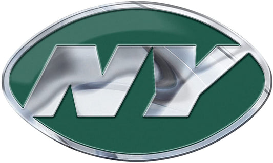 New York Jets Auto Emblem Aluminum Metal Embossed Die Cut 