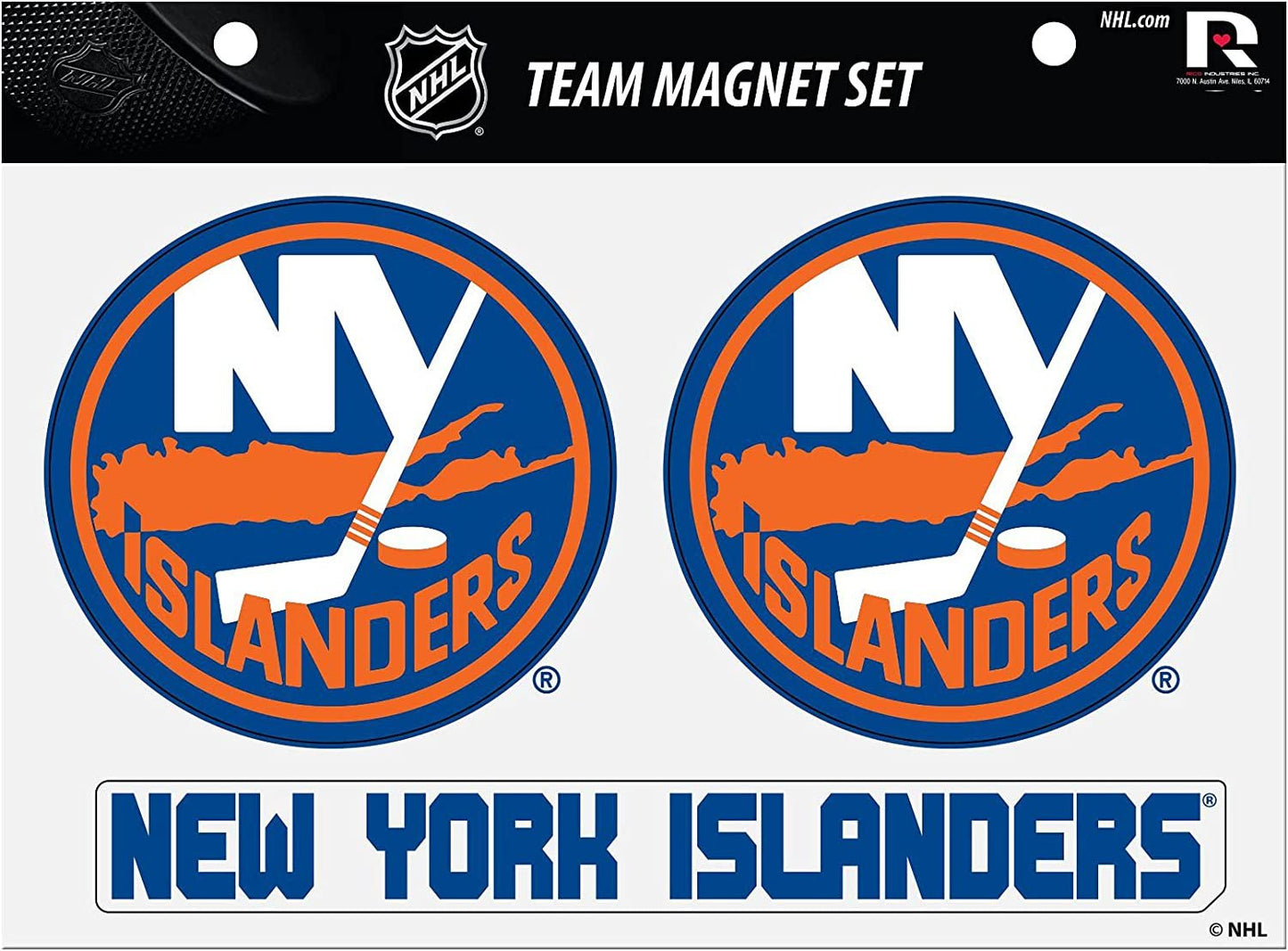 New York Islanders 3 Piece Multi Magnet Set in Packaging