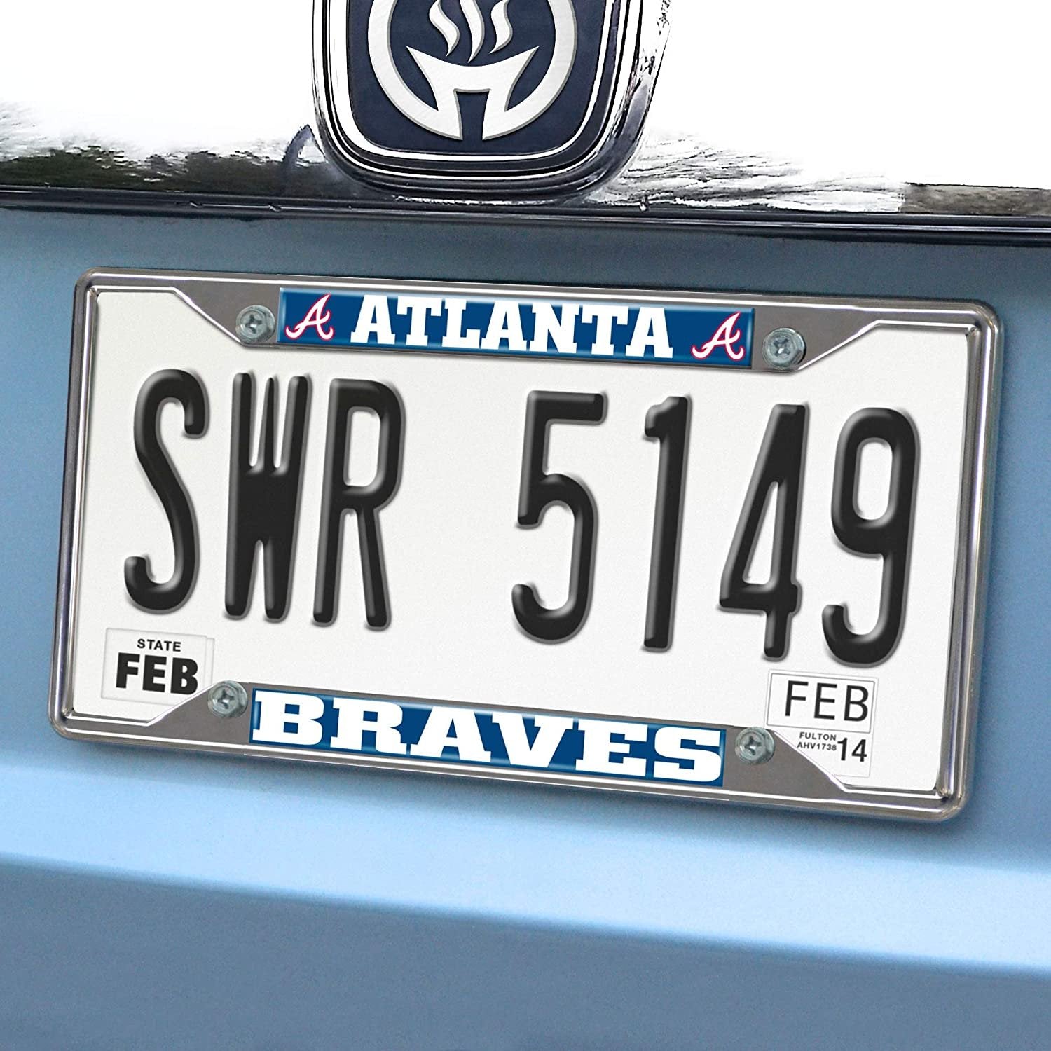 Atlanta Braves Metal License Plate Frame