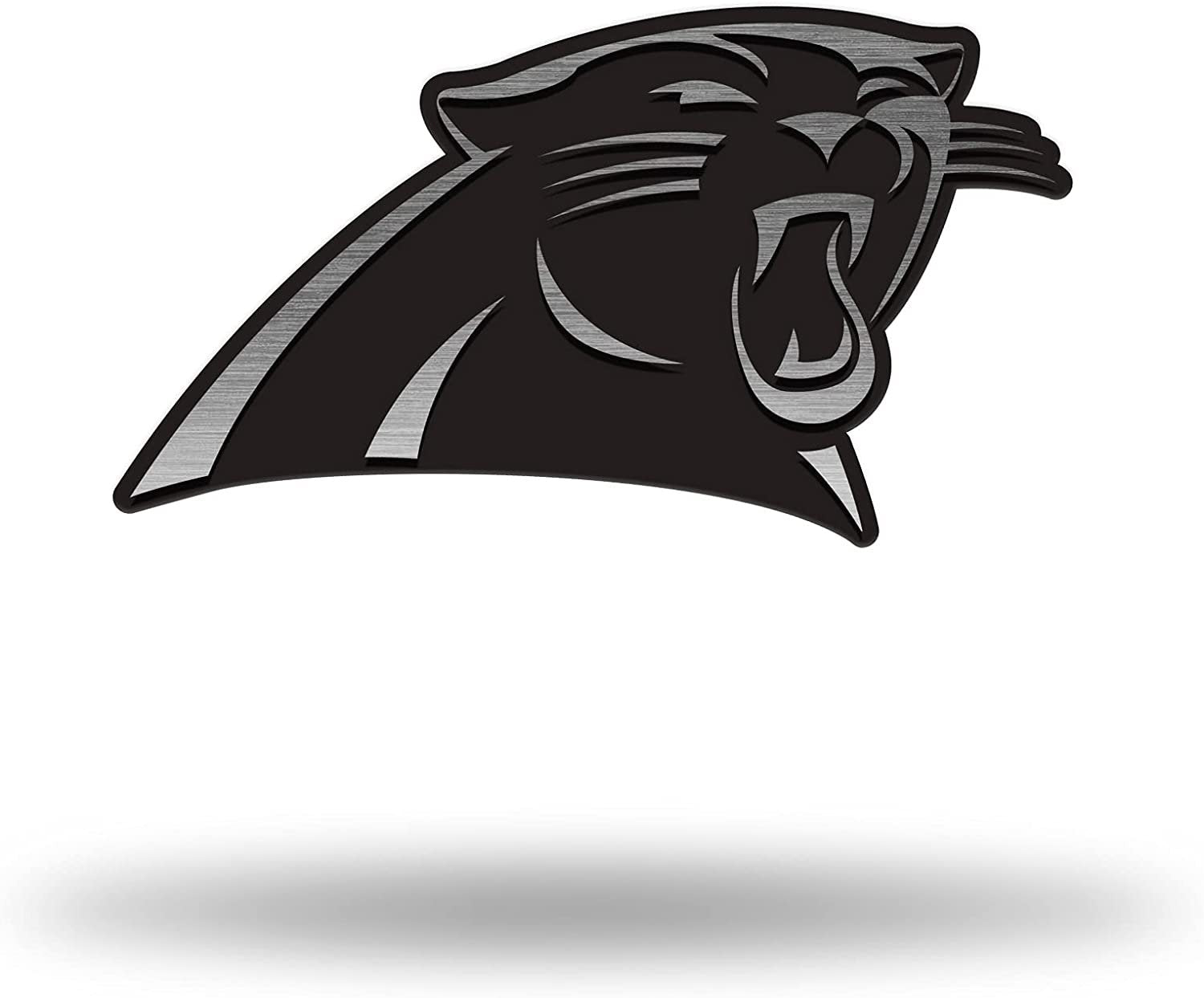 Black and gray Carolina panther logo on a white background