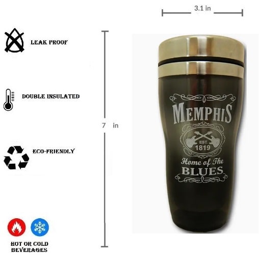 Memphis Home Of The Blues Travel Mug 