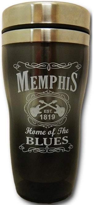 Memphis Home Of The Blues Travel Mug Hot or Cold Beverages
