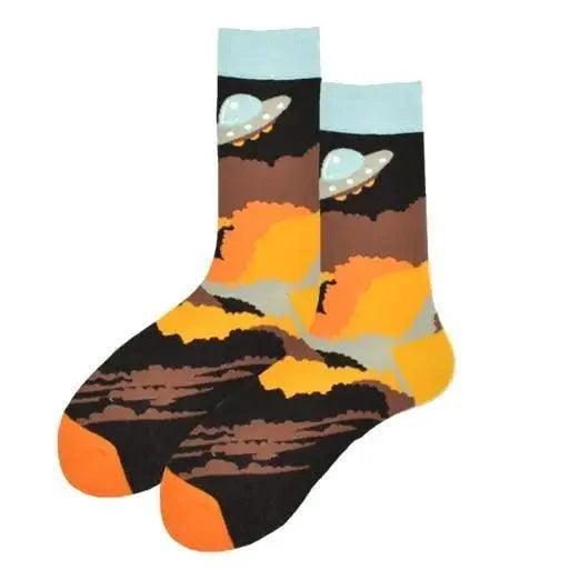 Men Cotton Socks Gradient Color Summer Style Long Wedding Sock Men  Knee High Business Socks Man Socks Men's Ladies Novelty Bright Colorful Patterned Cotton Socks