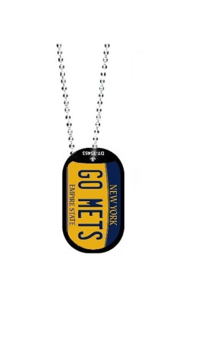Go Mets Souvenir Dog Tag Necklace