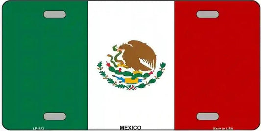 Mexico Flag Novelty License Plate 