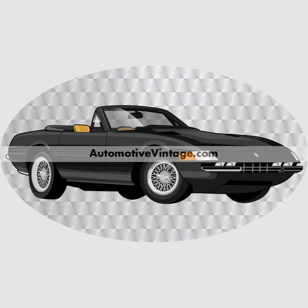 Miami Vice Ferrari Daytona Famous Car Chest Logo T-shirt
