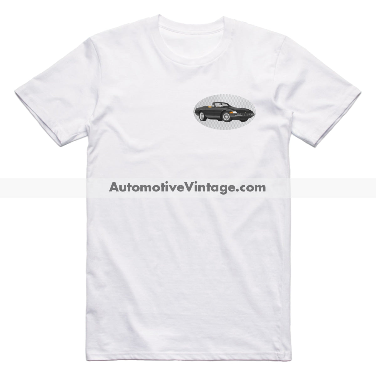 Miami Vice Ferrari Daytona Famous Car Chest Logo T-shirt