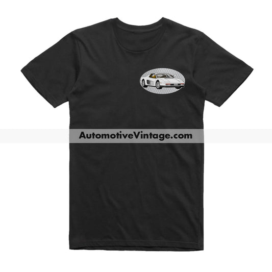 Miami Vice Ferrari Testarossa Famous Car Chest Logo T-shirt