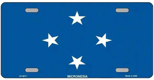 Micronesia Flag Metal Novelty License Plate