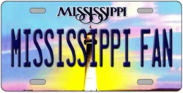 Mississippi Fan Novelty Metal License Plate