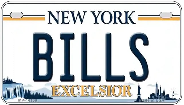 Bills Novelty NY Excelsior Motorcycle Plate