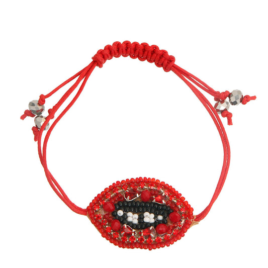 Red Lips Friendship Bracelet