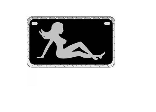 Mud Flap Girl Motorcycle License Plate