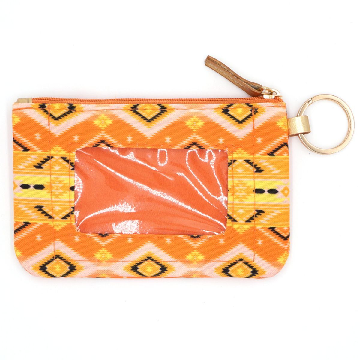 Orange Aztec Tribal ID Wallet