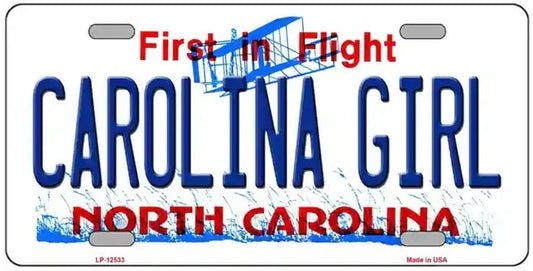 North Carolina Girl Novelty License Plate