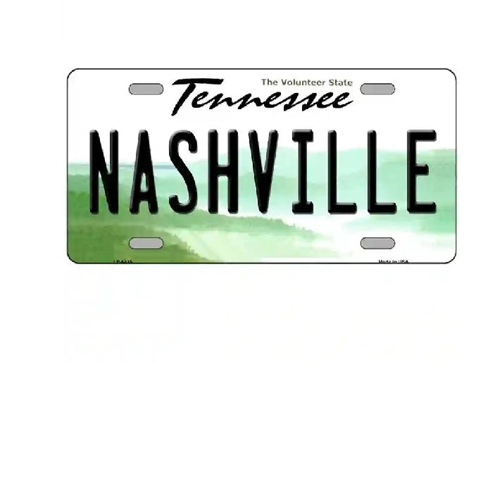 Nashville Tennessee License Plate Style Sign