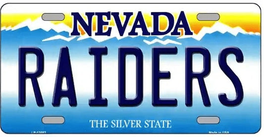 Raiders Nevada Facade License Plate Style Sign