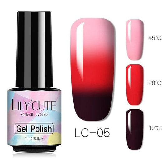 New 2022Fashion  Womens 3-layers Color Changing Gel Nail Polish Long Lasting UV Chameleon Popular Colorful Design For Womens and Girls
