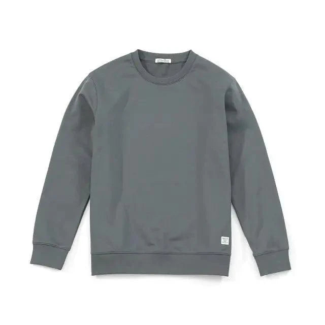 New Autumn  Winter Sweatshirt Men Casual Minimalist Sweatshirt O-Neck For Men Solid Color Ladies Long Sleeve Casual Pullover Clothes Sweatshirt