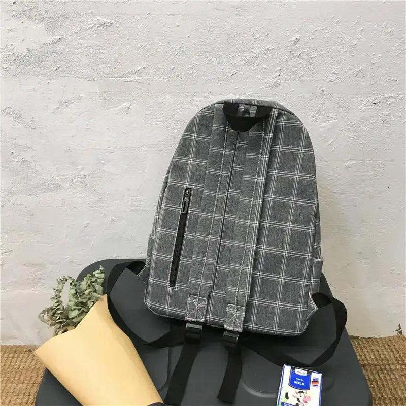 New Casual School Bag For Women And Girls Stylish Backpack Striped Book Packbags for Teenage