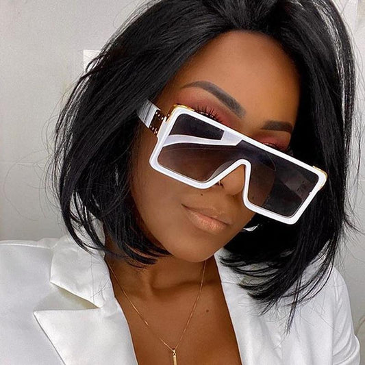 New Design New Stylish New Classic New Black & White Square Shape Sunglasses For Women New Fashionable Branded & Oversized Sun Glasses For Men New Luxury Shades Sunglasses For Men & Women