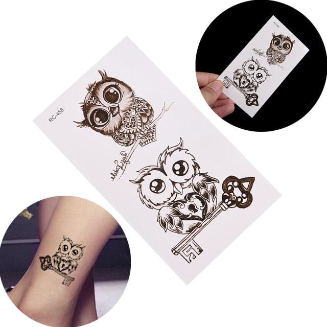 New Waterproof Temporary Wolf Sticker Tattoo Mens Modern Tattoo Realistic Design