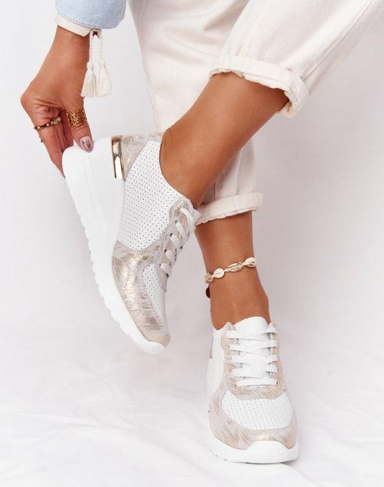 New Women Casual Shoes Height Increasing Sport Elegant Shoes Air Cushion Comfortable Sneakers Women's Vulcanize Shoes Sports Breathable Sneakers