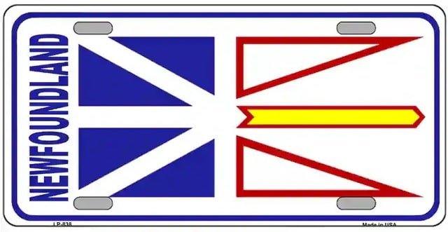 Newfoundland Flag Metal Novelty License Plate