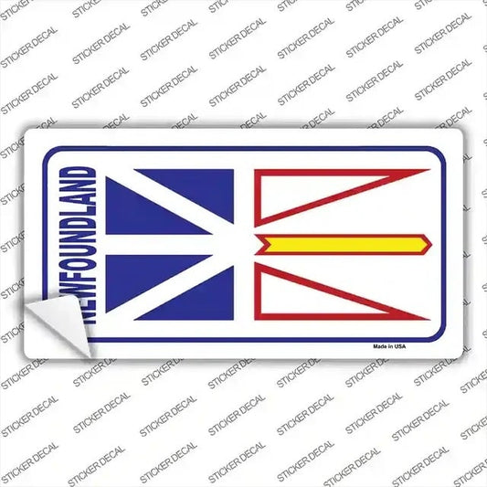 Newfoundland Flag Novelty Sticker Decal