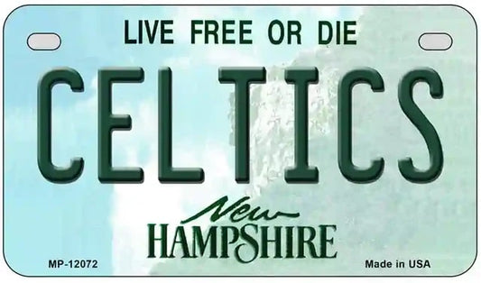 Celtics NH Novelty Metal  Motorcycle License Plate