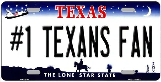 NUMBER ONE TEXANS FAN Novelty License Plate 