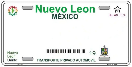 Nuevo Leon Novelty License Plate