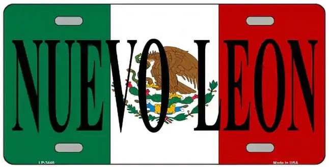 Nuevo Leon Mexico Metal Novelty License Plate 
