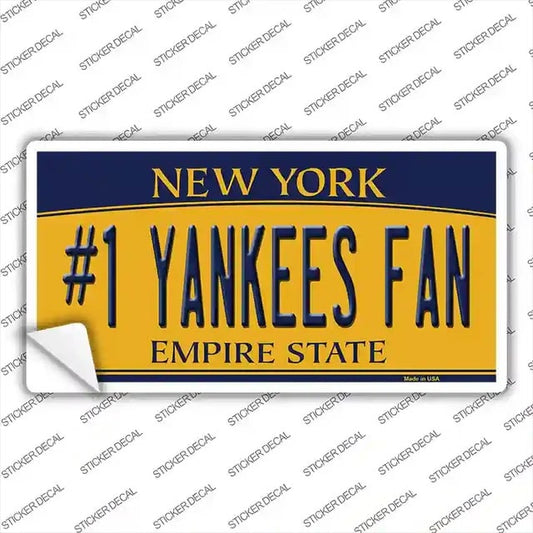 Number One Yankees Fan Bumper Sticker