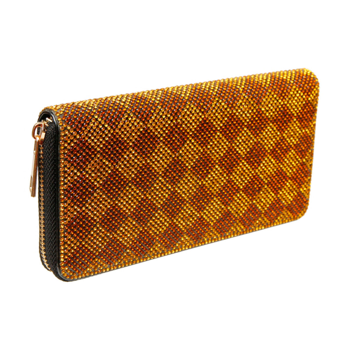 Harlequin Rhinestone Zippered Wallet