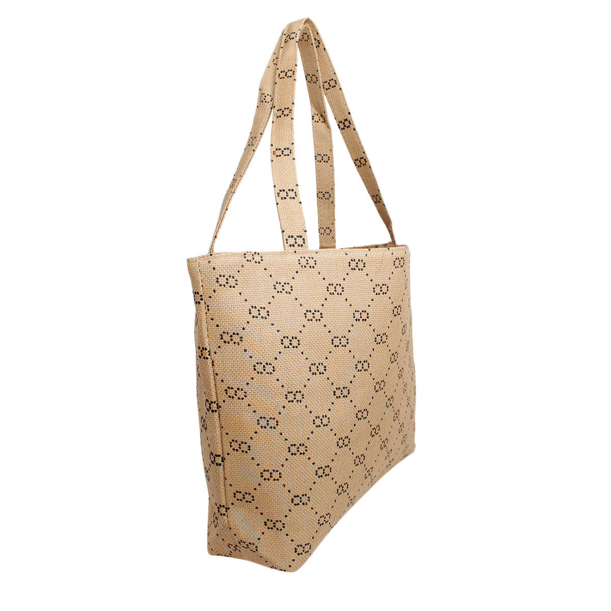 Tote Luxe Link Khaki Straw Bag for Women