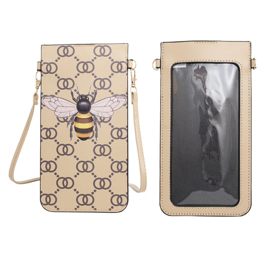 Phone Crossbody Luxe Bee Brown Bag for Women