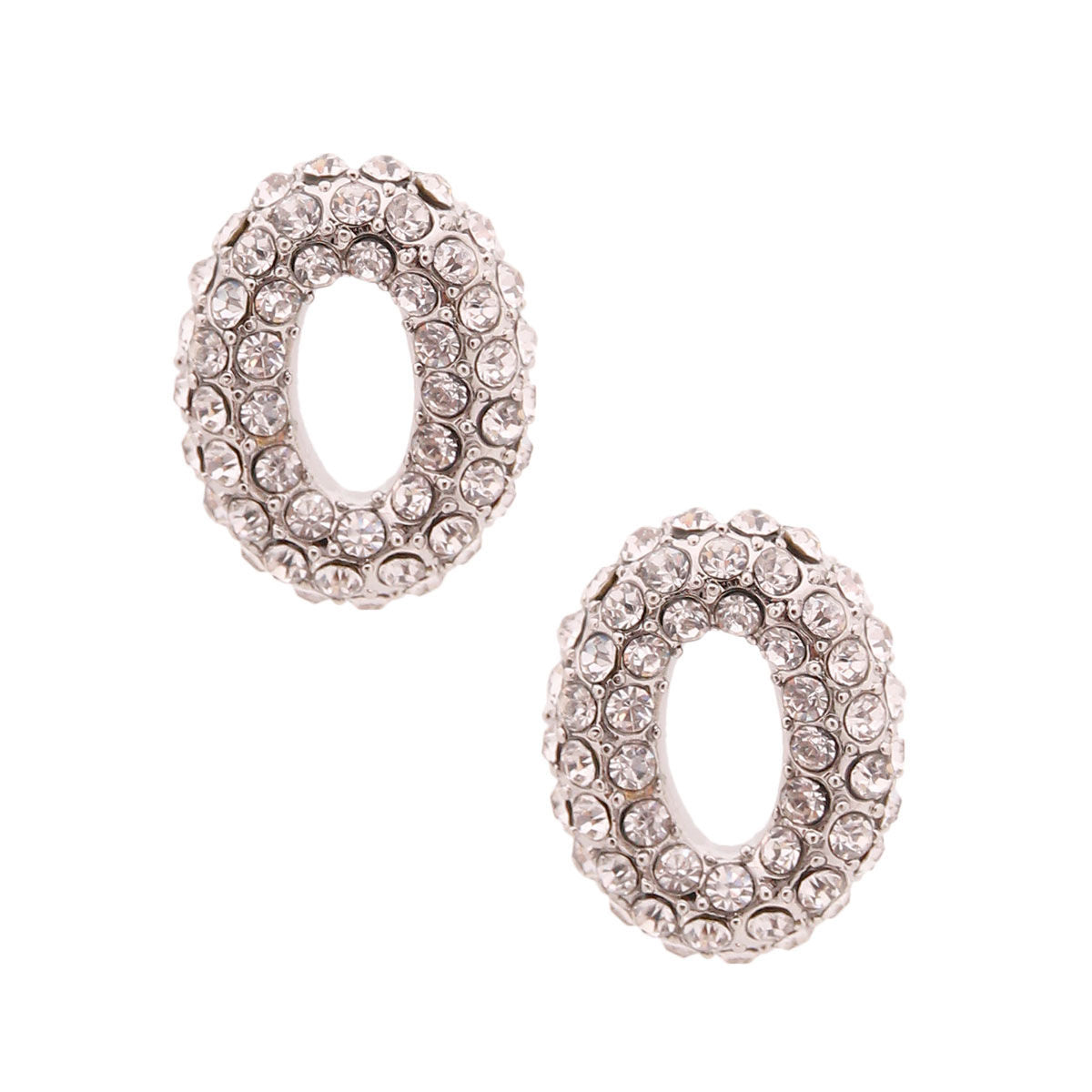 O Rhinestone Silver Studs